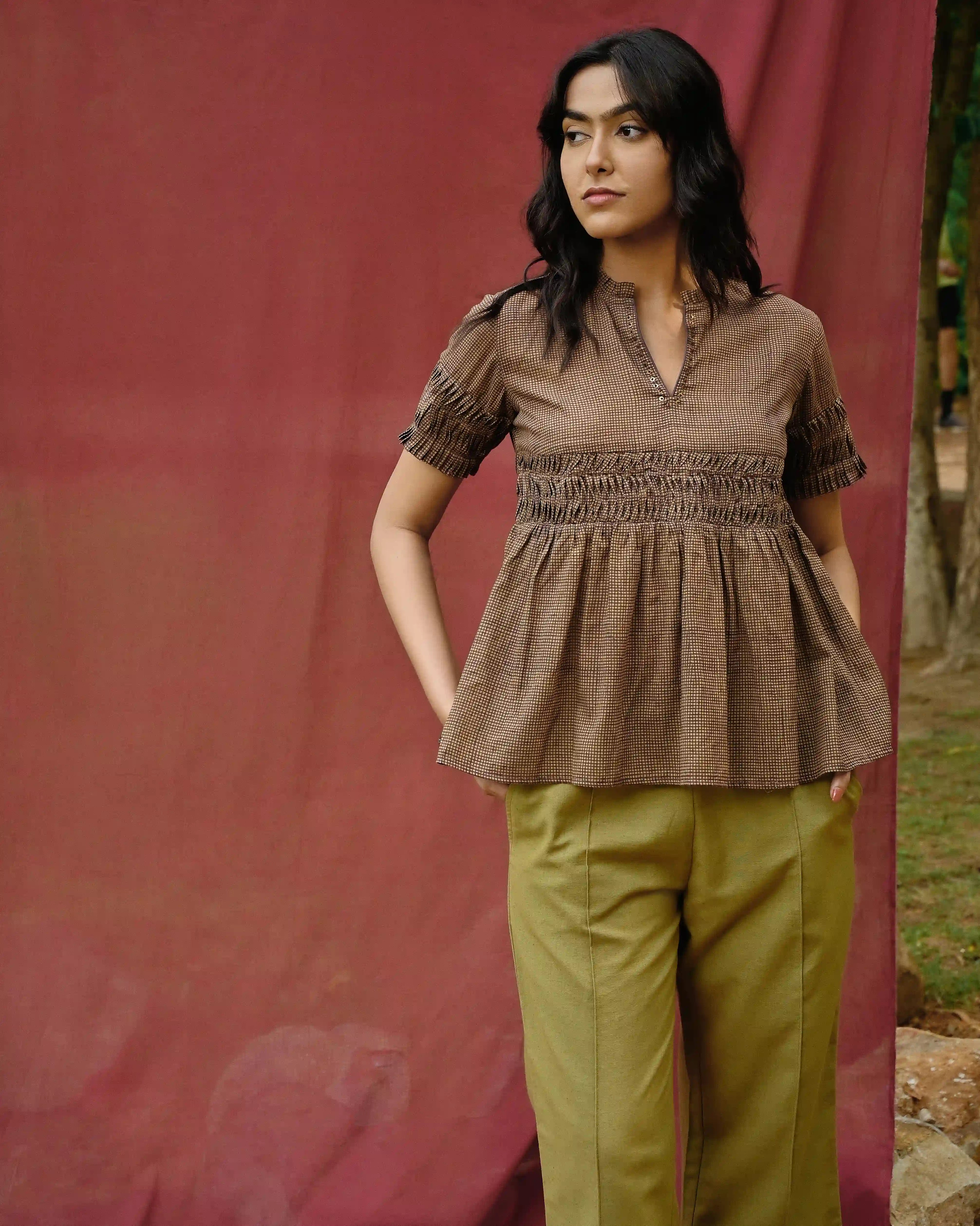 Straight Fit Culottes - Green