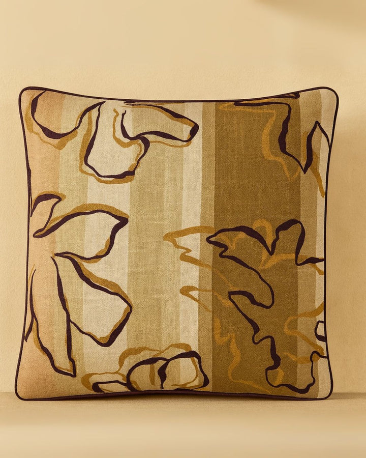 Florix - Printed Cushion Cover - Beige