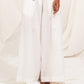 White wide leg trousers