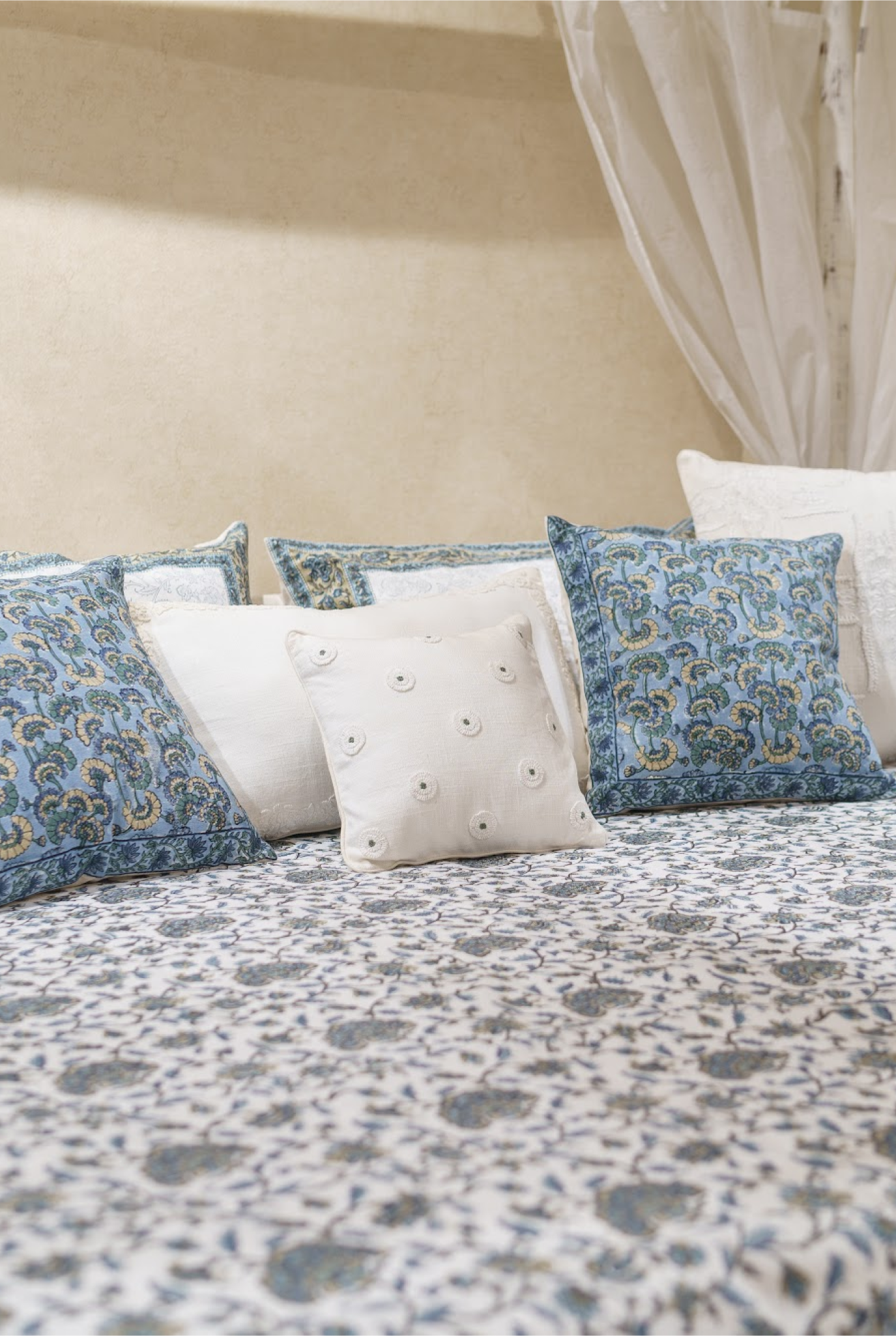 Neelphool - Blue Bed Set