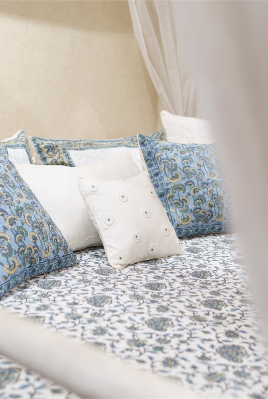 Neelphool - Blue Bed Set