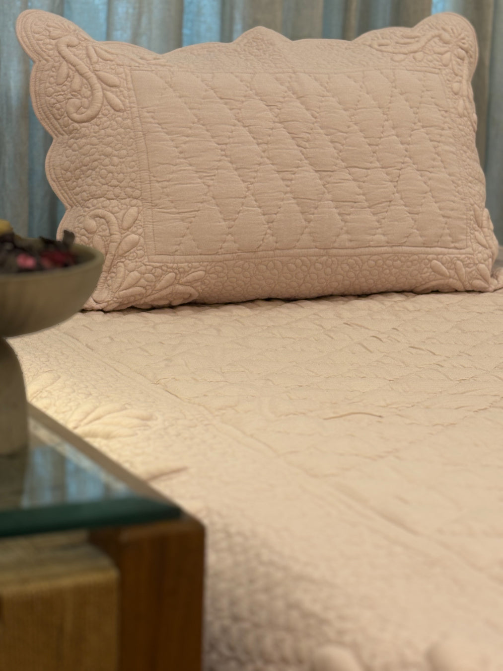 Meher - Trapunto Quilt - Pink