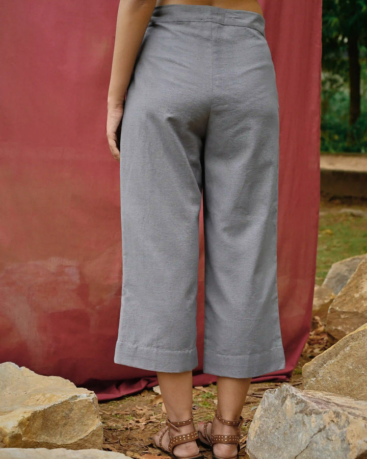 Straight Fit Culottes - Crown Blue