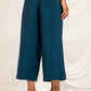 Midnight blue front pleat short length trousers